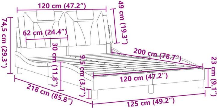Image du produit vidaXL Bettgestell (120 x 200 cm)
