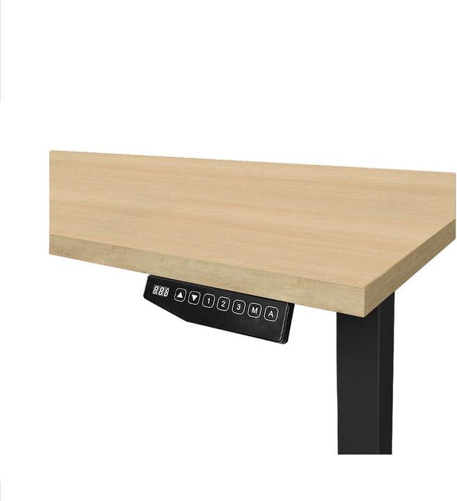 Image du produit Contini höhenverstellbarer Bürotisch 160 x 80 cm Ahorn Natur / Gestell schwarz
