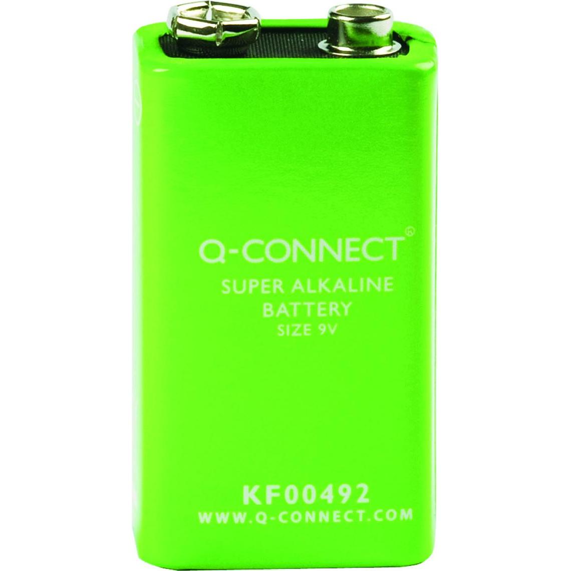Thumbnail - Q-Connect Alkaline Batterien (1 Stk., 9V Block, 590 mAh), Batterien + Akkus