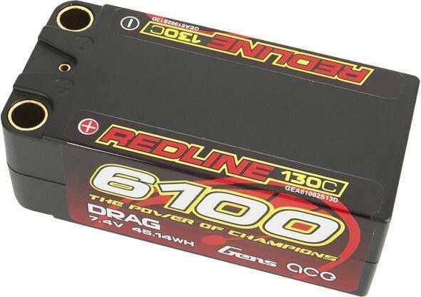 Produktbild Gens Ace Redline Series 6100mAh 7.4V 130C 2S2P HardCase 71 LiPo Battery (7.40 V, 6100 mAh)