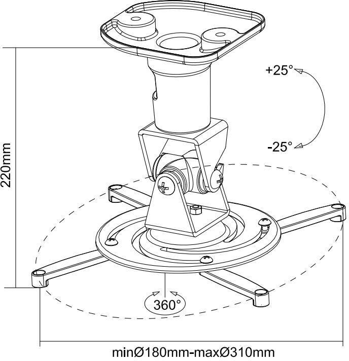Image du produit One for All Solid WM5320 (Plafond, Mur)