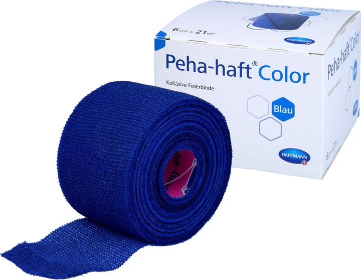 Produktbild Hartmann color Fixierbinden 20 m x 6 cm / blau