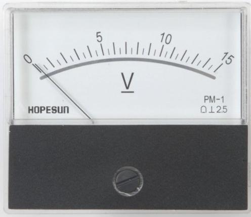Image du produit Velleman VOLTMETRE ANALOGIQUE DE TABLEAU 15V CC / 70 x 60mm