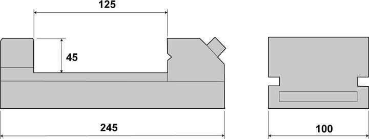 Produktbild Paulimot Niederzugschraubstock 100 mm Backenbreite (125 mm)