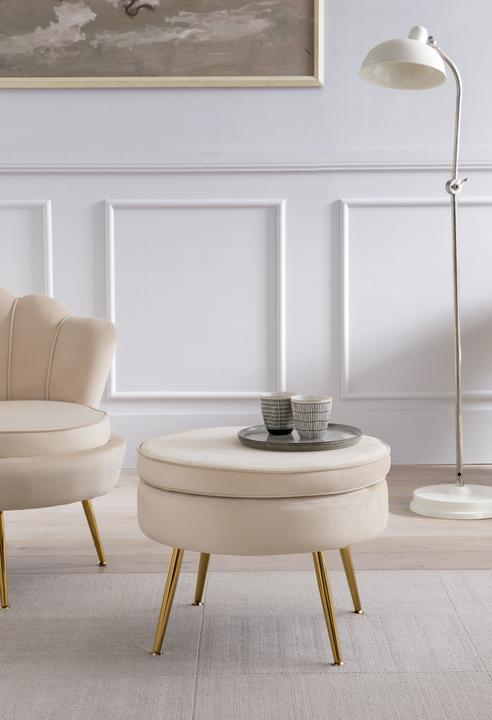 Produktbild SalesFever Sitzpouf rund beige