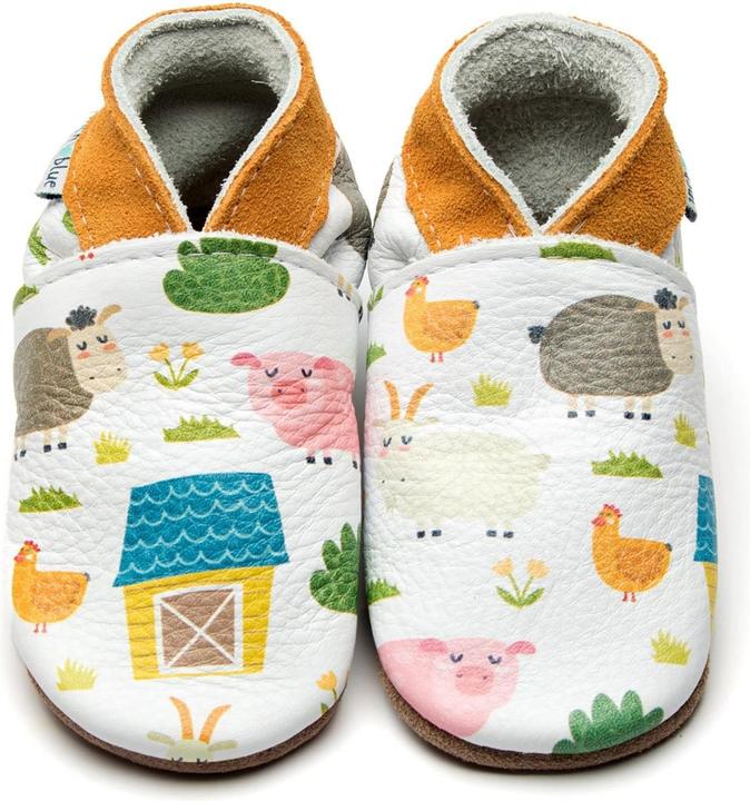 Immagine prodotto Inch Blue Pantofole in pelle per bambini - Fattoria, 6-12 mesi (19, 20)