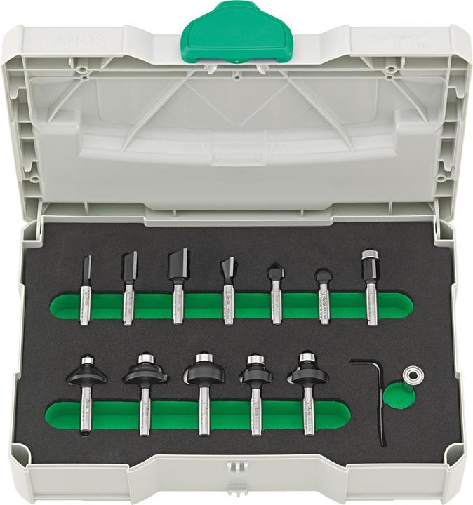 Actual product image Fortis HW Profi shank milling cutter set 12 pieces in systainer