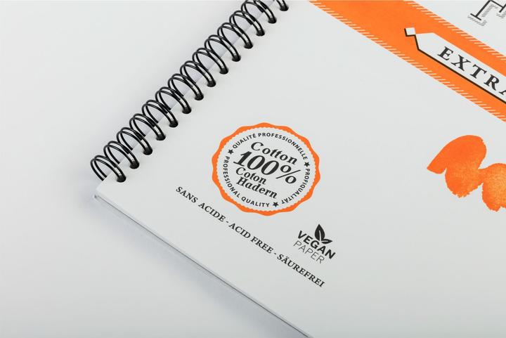 Produktbild Clairefontaine Fontaine, Aquarellpapier extraweiss satiniert/hot pressed, Spiralblock 12 Bogen 300g 30x40 cm - (108 x)