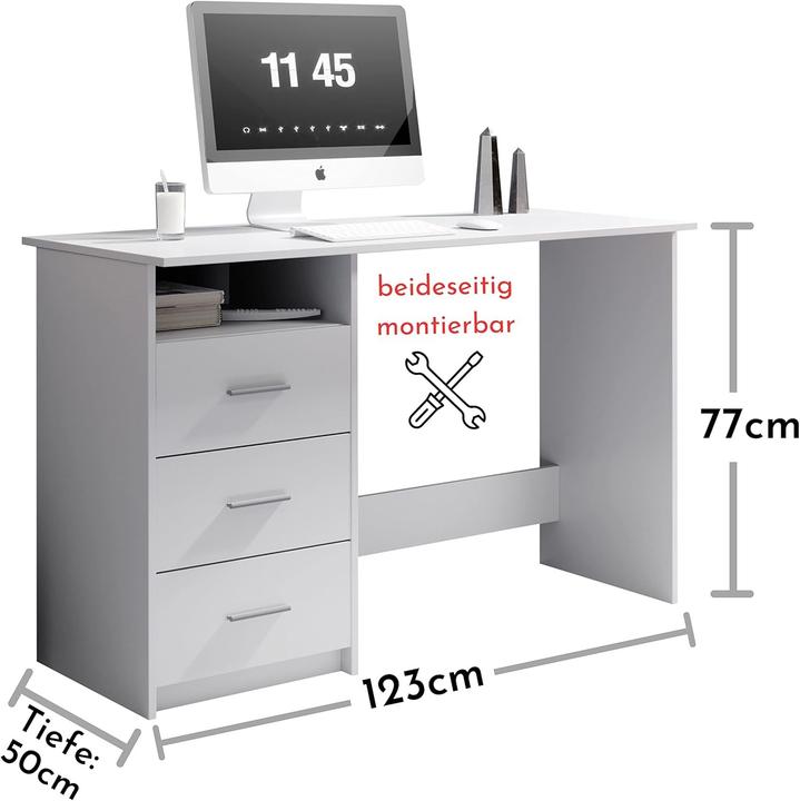 Produktbild Bega Consult Adria Schreibtisch Beschichtete Spanplatte (123 x 50 x 77 cm)