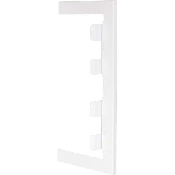 Hager, Leitungsführung Zubehör, TEH BRS100210WD9016 Wandanschlussblende zu BRS 100x210mm Oberteil 2x80mm aus Sta