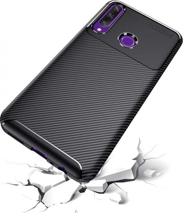 Actual product image Screenguard Huawei Y6p Cover Carbon Design TPU Case (Huawei Y6p)