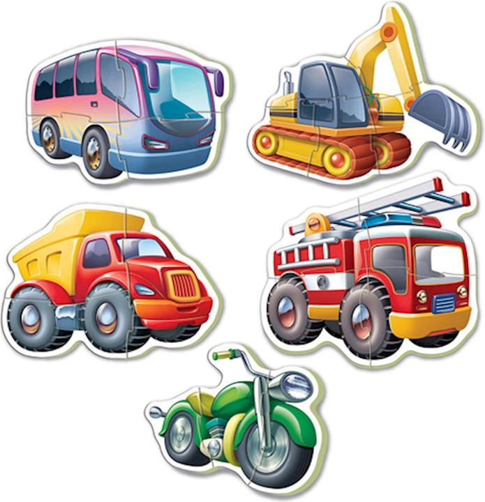 Immagine prodotto Educa Puzzle per bambini veicoli 2x2/2x3/4 pezzi (19 pezzi)