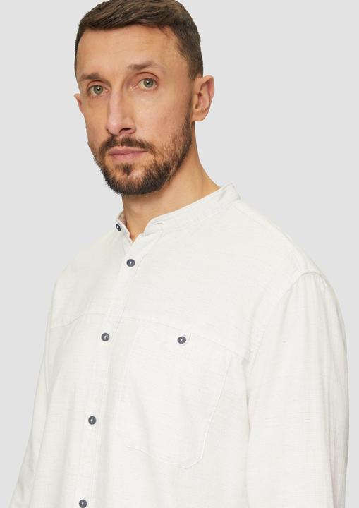 Produktbild S.Oliver Hemd Regular Fit: Strukturiertes Baumwollhemd mit Stehkragen (XXL)