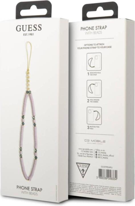 Produktbild Guess zawieszka GUUSTPEARU Fone Strap liβ/Lilac Heishi Beads