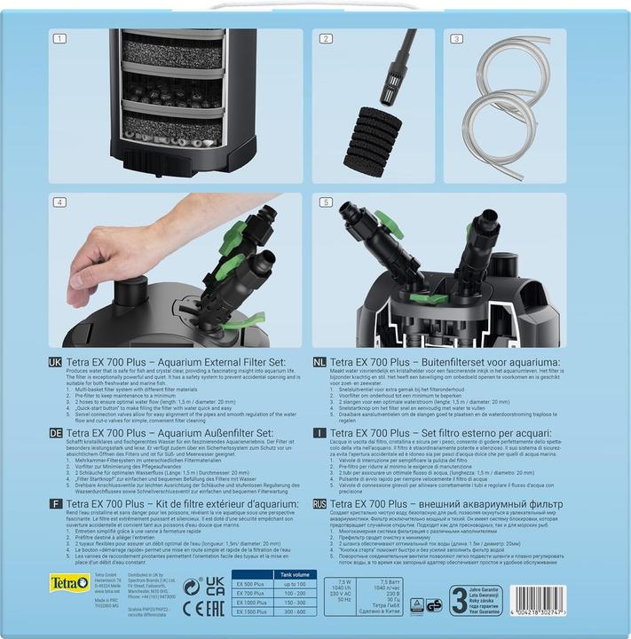 Actual product image Tetramin EX 700 Plus External Filter Complete Set (200 l, External filters, Fresh water)