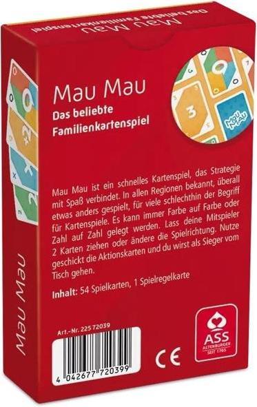 Image du produit ASS Altenburg 22572039 - Mau Mau - Le jeu de folie sans limite pour jeunes et moins jeunes (édition FR) (Allemand)