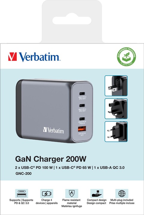 Produktbild Verbatim GNC-200 GaN Charger (200 W)