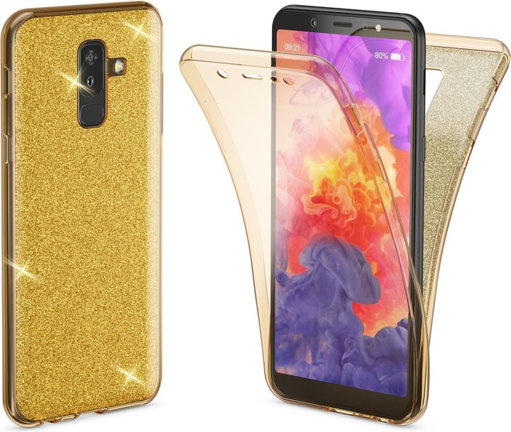 Actual product image Nalia Glitter cell phone case 360 degrees (Samsung Galaxy A6+)