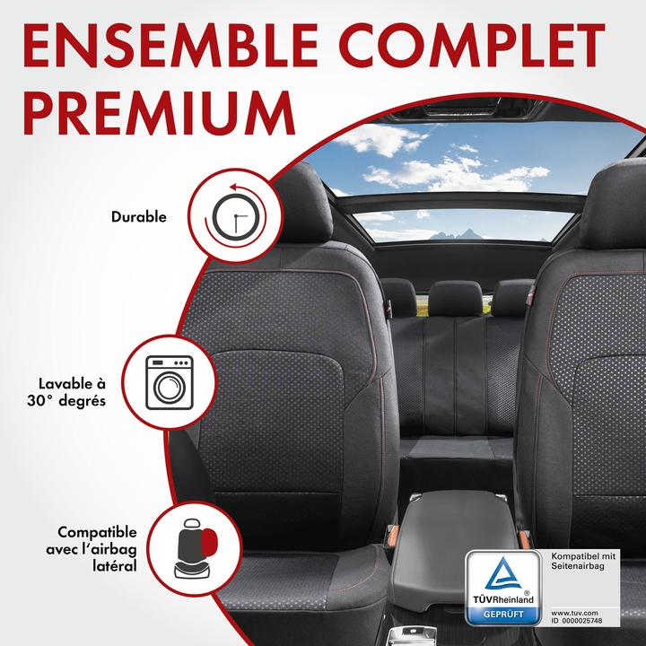 Actual product image Walser Premium Logan car seat covers with zip ZIPP-IT seat covers complete set