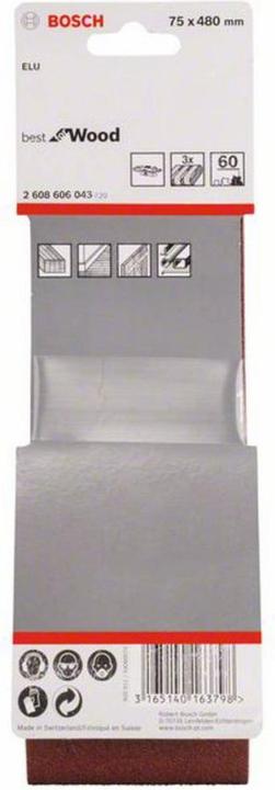 Produktbild Bosch Professional Zubehör PRO X440 Schleifband, 75 x 480 mm, G60 (60)