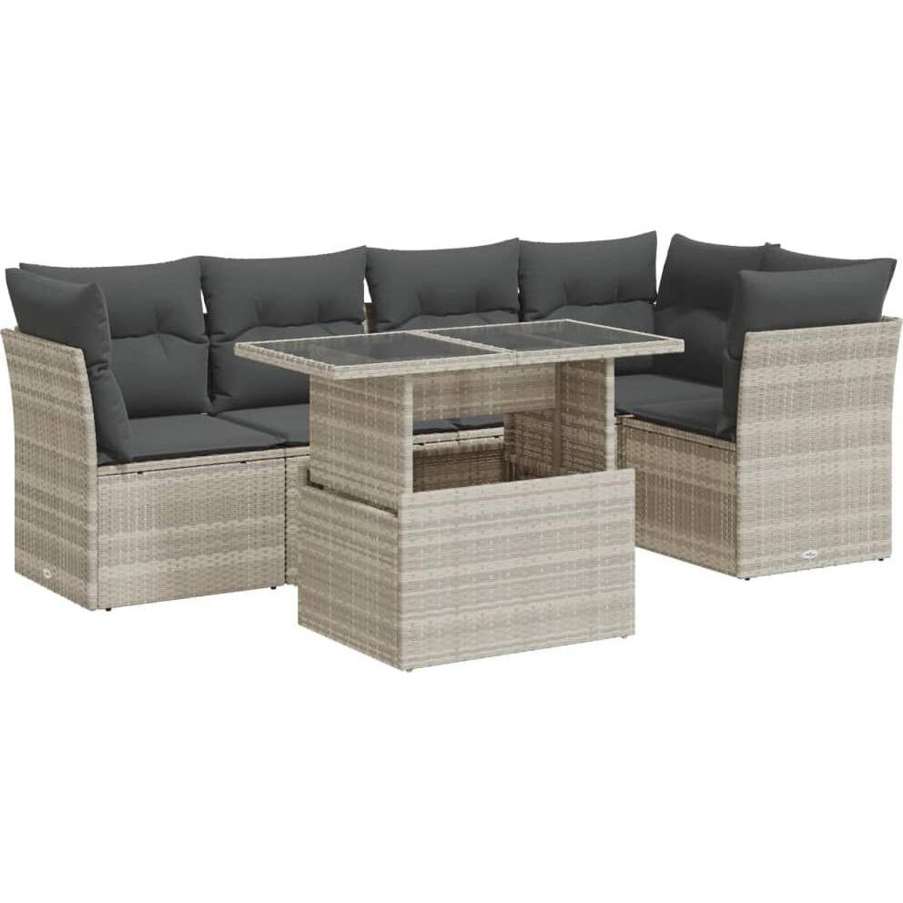 VidaXL, Gartenlounge, 10-tlg. Garten-Lounge-Set mit Kissen