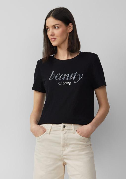 Produktbild S.Oliver T-Shirt Jersey-T-Shirt mit Schriftprint und Pailletten (44)