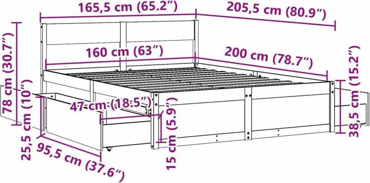 Actual product image VidaXL Kitti (160 x 200 cm)