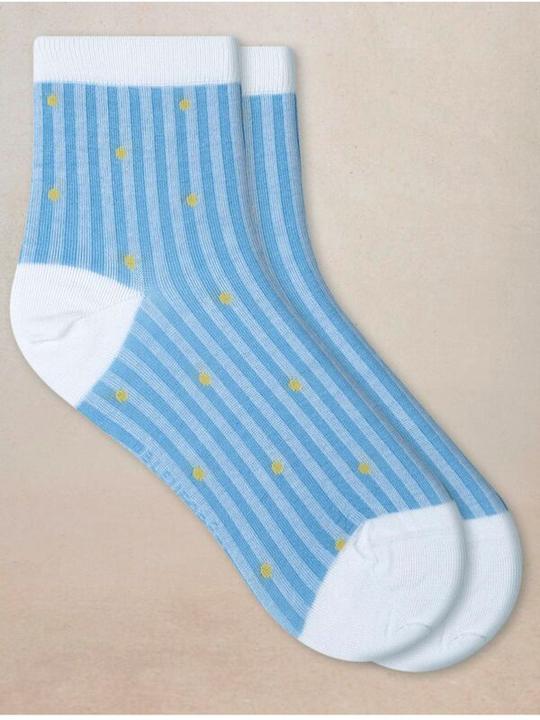 Produktbild Bleuforêt Rayures Plumetis Socken (36 - 38)