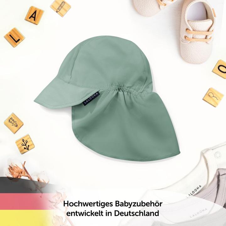 Immagine prodotto La Loona Berretti e cappelli per bambini LaLoona con protezione del collo UPF 80 - verde salvia -