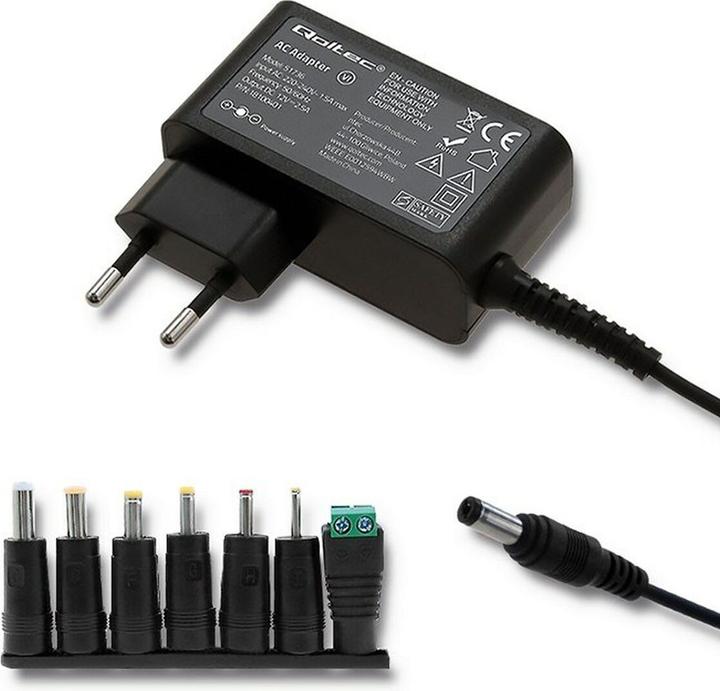 Immagine prodotto Qoltec 51736 - Universale - Interno - 220 - 240 V - 30 W - 12 V - Nero (30 W)