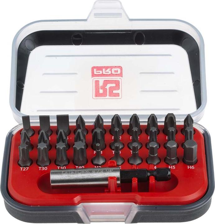 Image du produit RS PRO Fente, Phillips, Pozidriv, Torx Jeu d'embouts en acier inoxydable, 31 pièces (Croix Phillips PH, Croix Pozidriv PZ)