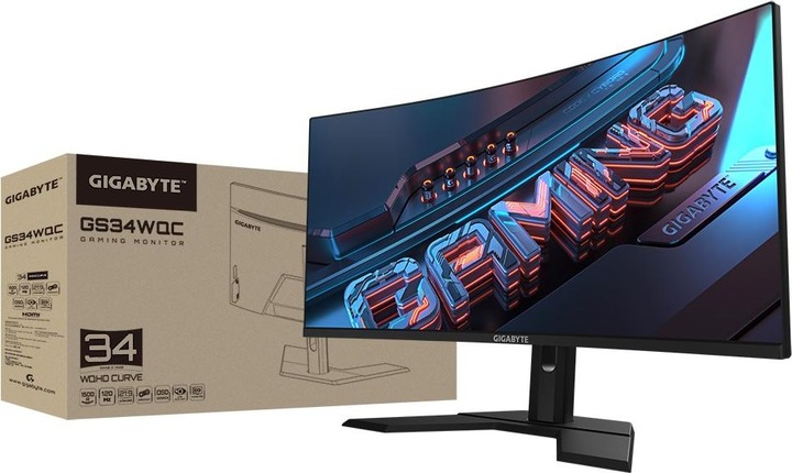 Productafbeelding Gigabyte GS34WQC (3440 x 1440 pixels, 34")