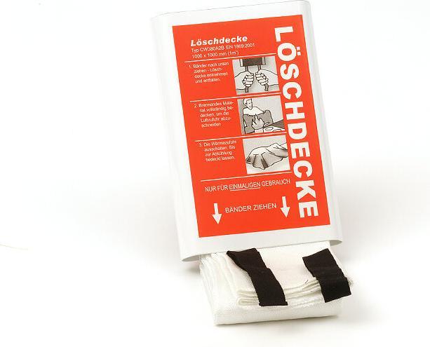 Actual product image Leina Fire blanket with pull-out straps DIN EN 1869