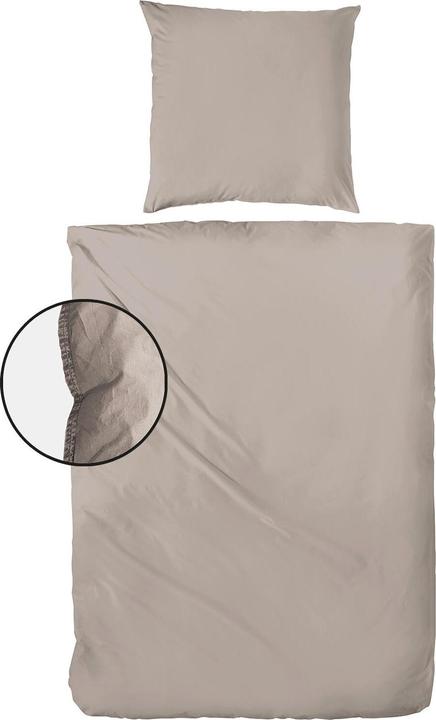 Image du produit H.G. Hahn-Haustextilien Hahn Flanell Bettwäsche Stone-Washed (Set de linge de lit, 135x200 cm + 80x80 cm)