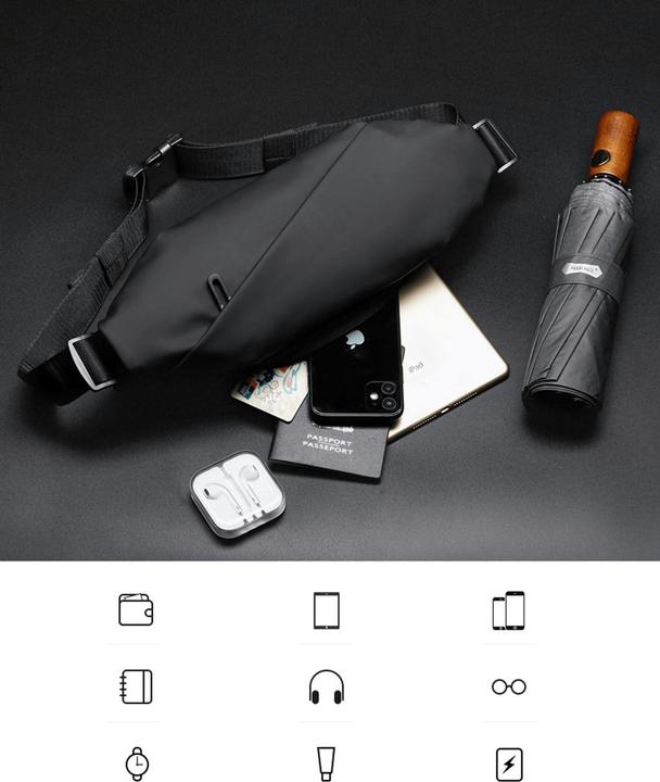 Produktbild Only-Bags.Store Grosse Gürteltasche-PU Leder wasserdicht Sport Reisen Reisen Joggen Bauchtasche wasserdicht Wandern