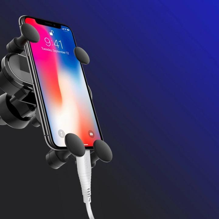 Actual product image Wozinsky car phone holder gravity for ventilation grille black (WCH-05)