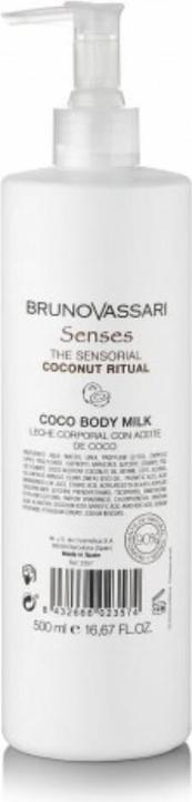 Image du produit Bruno Vassari Senses Lait corporel hydratant à l'huile de coco 500 ml (Lait pour le corps, 500 ml)