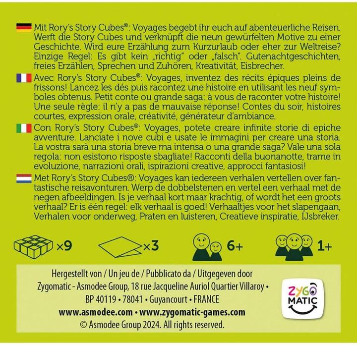 Produktbild Rory's Story Cubes Story Cubes - Voyages (mult) (Deutsch)