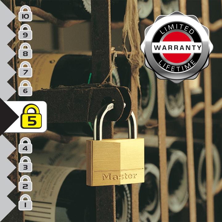 Produktbild Master Lock breites Vorhngeschloss aus Massivmessing