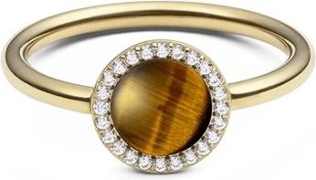 Produktbild Daniel Wellington Gold-Plated Ring With Tiger's Eye And Crystals Audrey Dw0040122 (52)