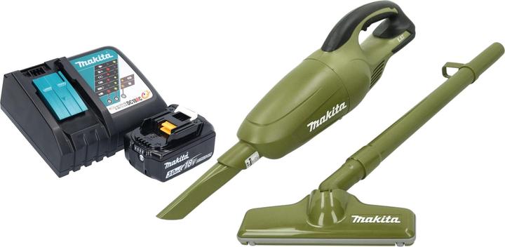 Makita DCL 180 RFO Akku Staubsauger 18 V 0,65 l Olive Outdoor Adventure Serie + 1x Akku 3,0 Ah +