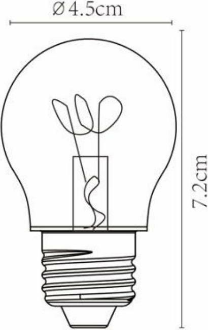 Actual product image Lucide Filament (E27, 3 W, 165 lm, 1 x, G)