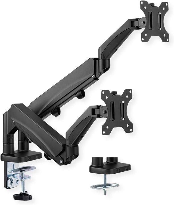 Actual product image Value LCD double arm, table mounting, space-saving, spring, 6 joints (Table, 32", 9 kg)