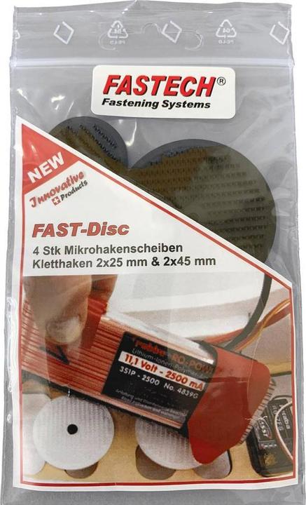 Produktbild Fastech Disc, schwarz, 2x25 mm & 2x45 mm (45 mm)