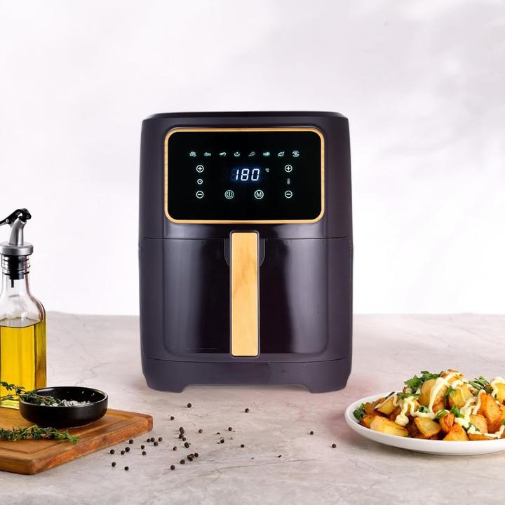 Produktbild Bergner Keramik-Heissluftfritteuse ohne PFAS, 1800 W, 8 Programme, Timer, 80-200 °C