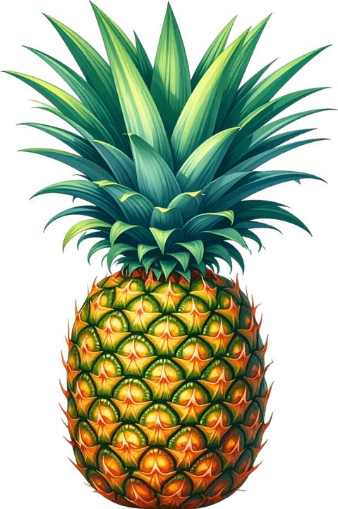 Actual product image Bügelbilder Realistic pineapple iron-on (1 pcs., 15 x 15 cm)