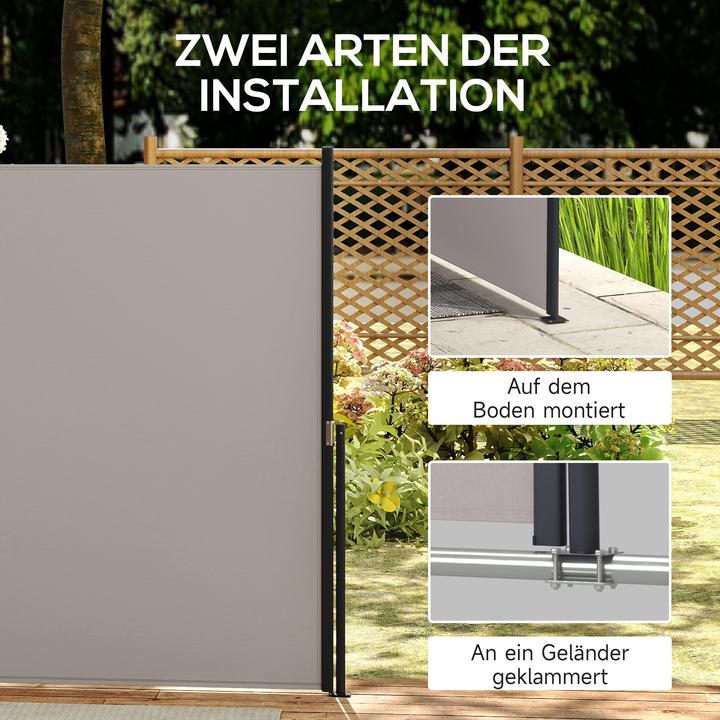 Image du produit Outsunny Gartensichtschutz Polyesterstoff, Aluminium, Metall Hellgrau (0.04 m)