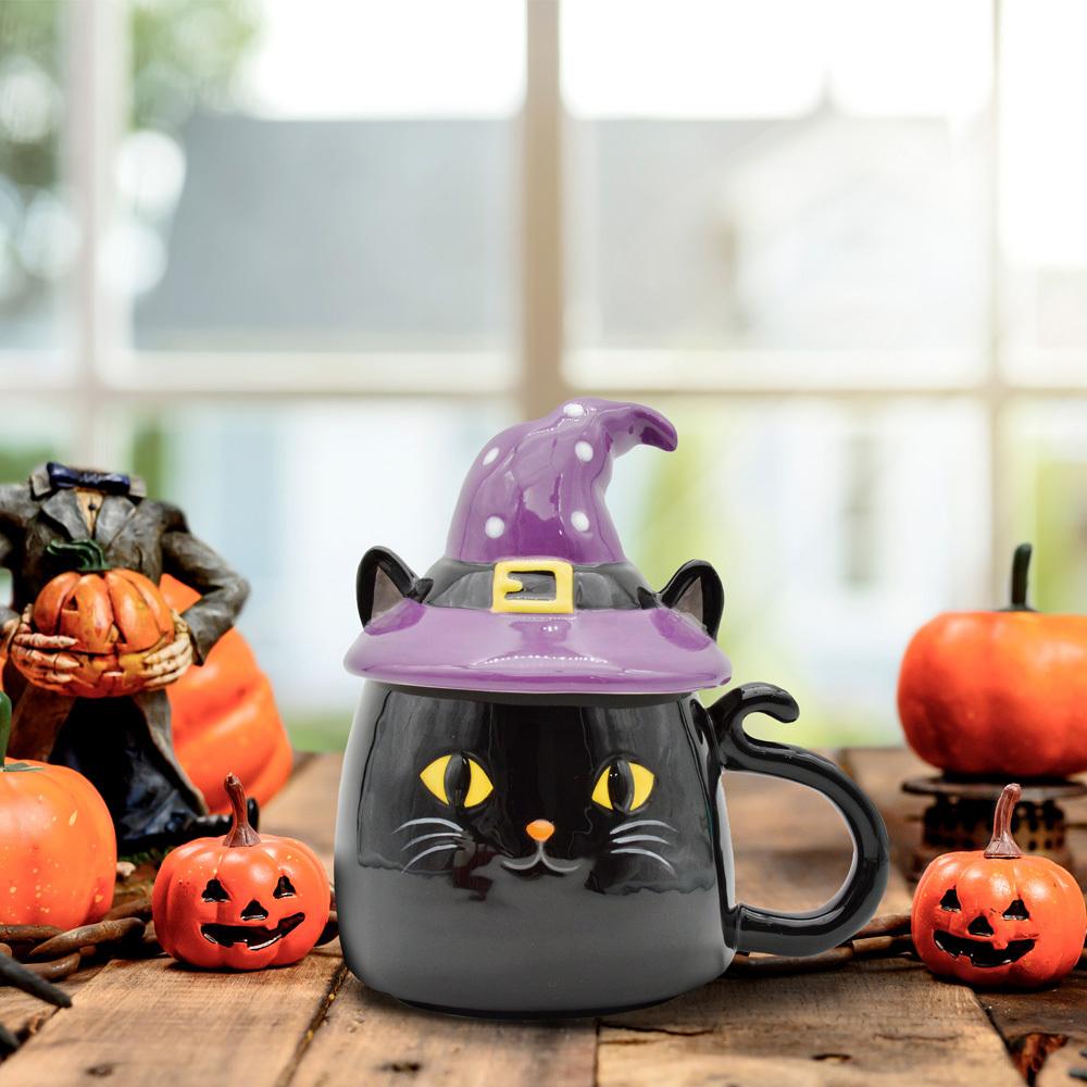 Trötsch, Tasse, Spuktasse mit Deckel Katze Kera (350 ml)