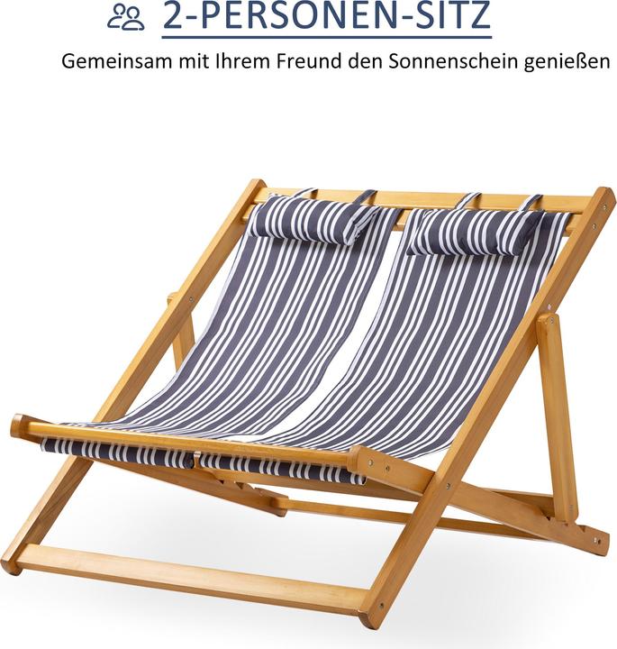 Produktbild Outsunny Liege mit Kopfstütze (108 cm)