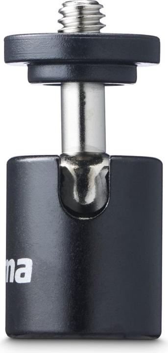Produktbild Hama Kugelkopf für Stative, 38 mm Höhe, für 1/4 Gewinde, Ø 20 mm, Schwarz (00005000) (Kugelkopf)